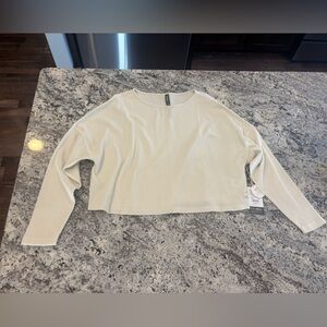 Vuori Off-White Textured Top